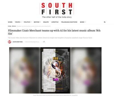 At times when Artificial Intelligence aka AI is being implemented through various means to ease ways of living, filmmaker-production designer Uzair Merchant has released his latest music album 8th Sin, in collaboration with AI.
